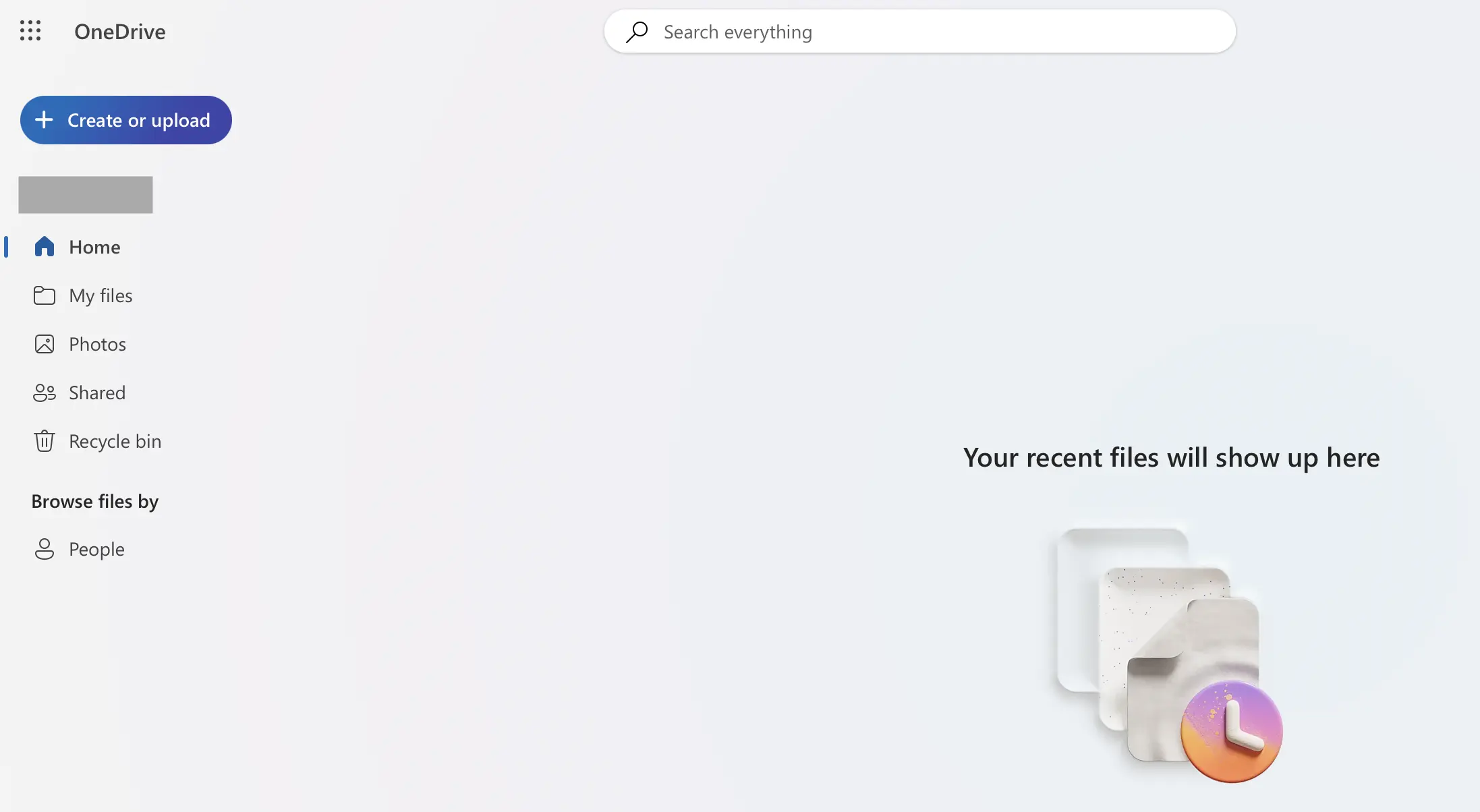OneDrive web dashboard: My files Image: OneDrive web dashboard: My files