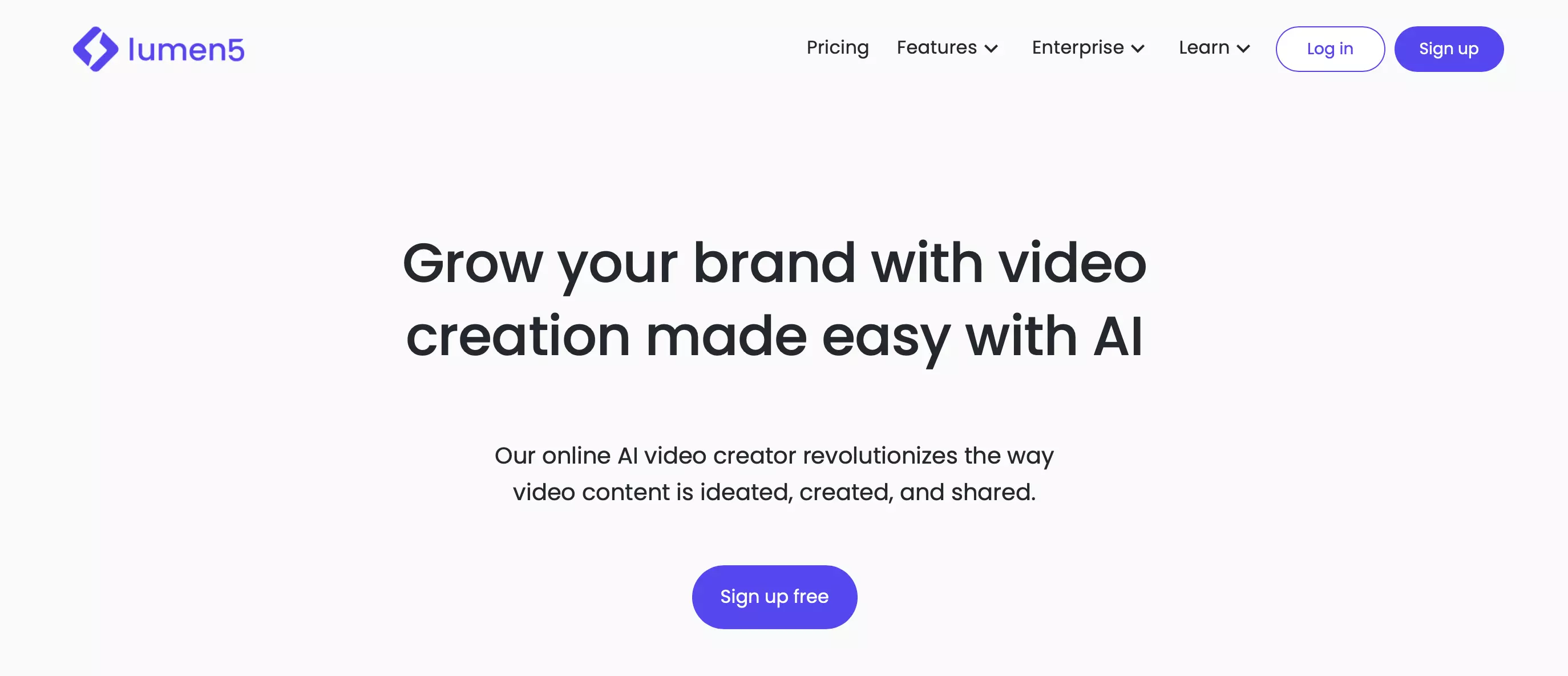 Screenshot of Lumen5 website Image: Screenshot of Lumen5 website
