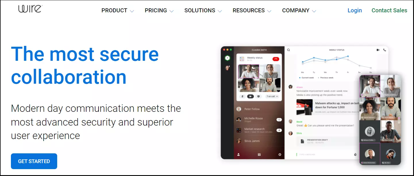 Image: Wire app installation page on Google Play Store