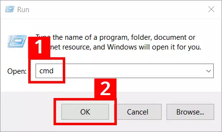 Opening the “Run” menu