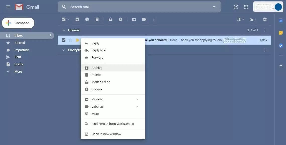 Image: User interface of the Gmail Desktop app