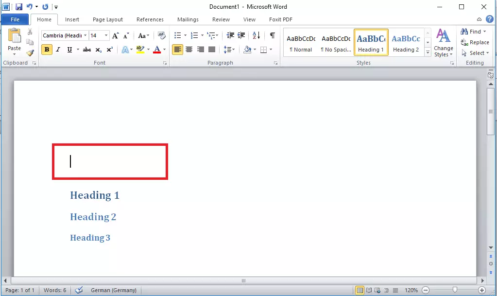 Image: Microsoft Word 2010
