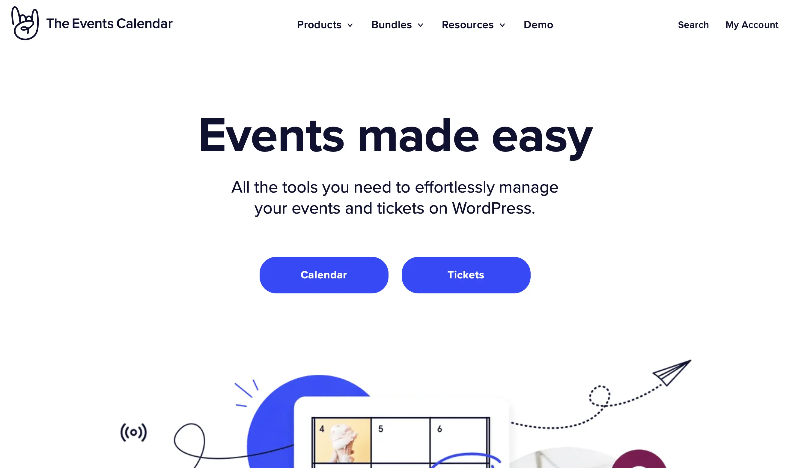 Image: Screenshot of the WordPress plugin The Events Calendar