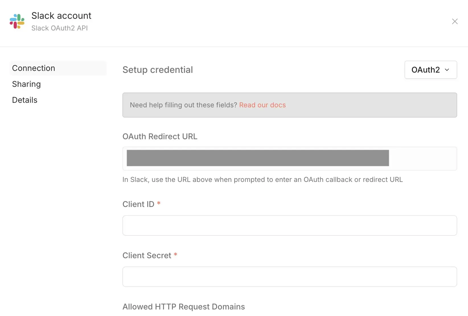 Image: n8n: Store credentials for Slack
