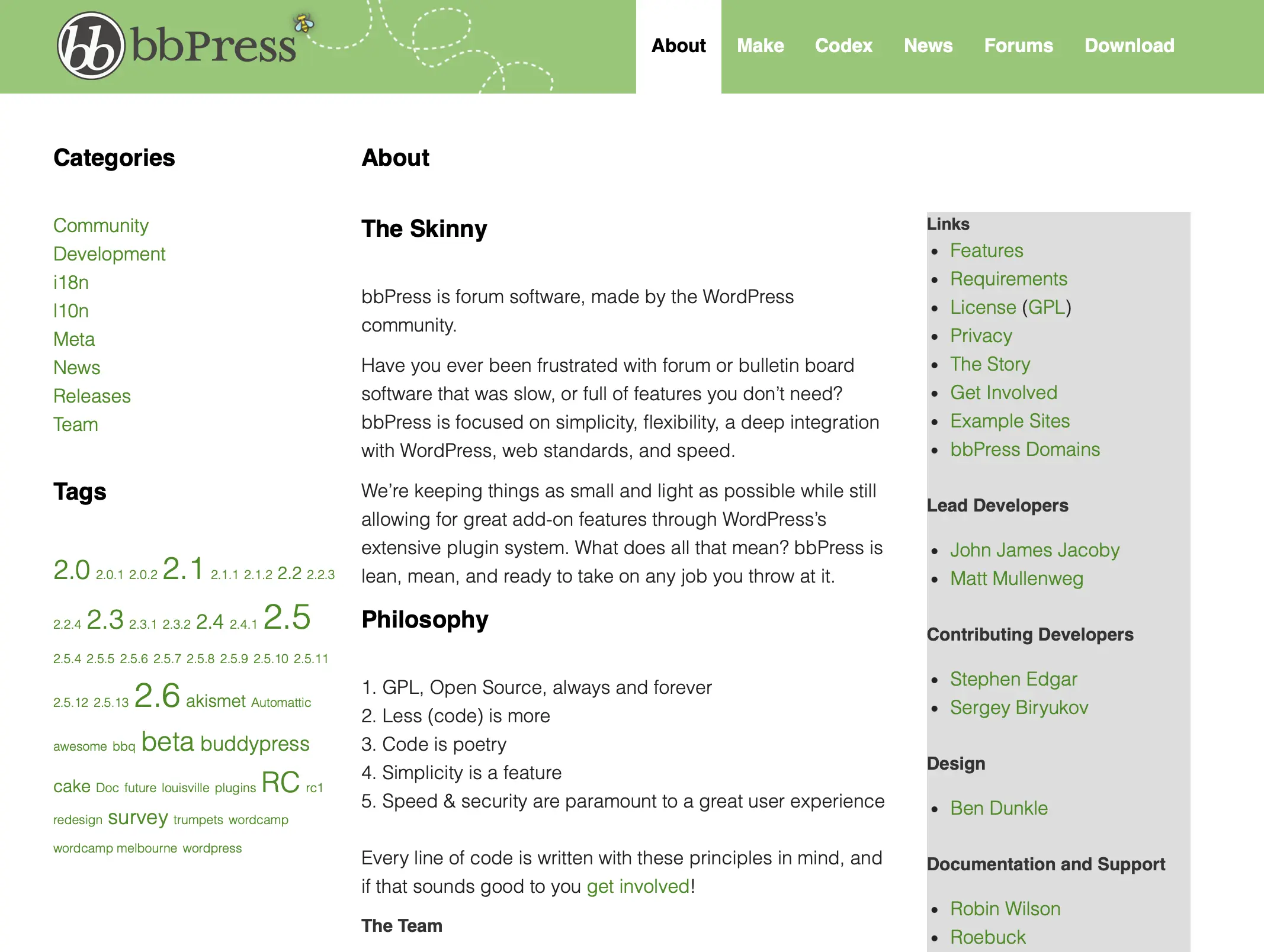 Image: bbPress website