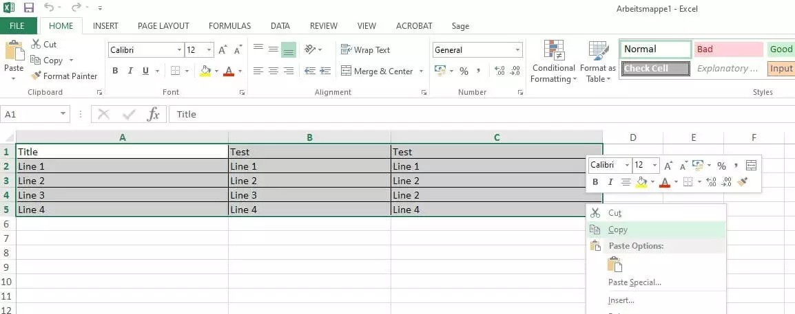 Image: Select and copy the Excel spreadsheet
