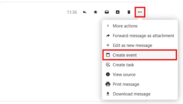 Creating an event in Nextcloud Mail Image: Creating an event in Nextcloud Mail