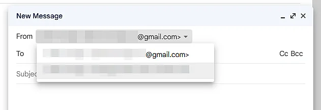 Image: Gmail: Choose sender