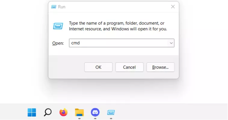 Image: Windows 11: ‘cmd’ command via ‘Run’
