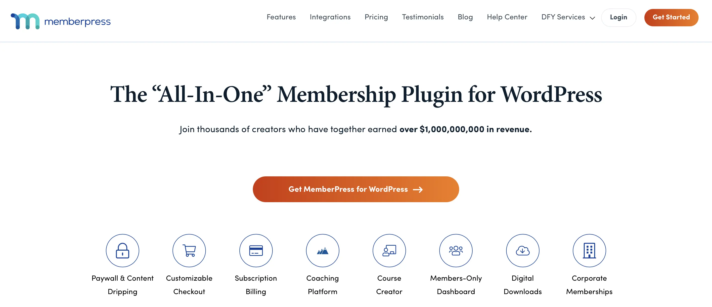 Image: Screenshot of MemberPress website