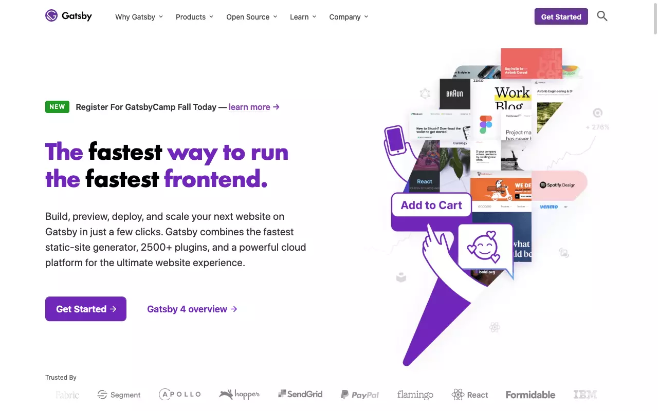 Image: Screenshot of Gatsby