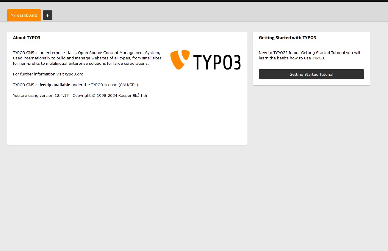 The installation tool for TYPO3 Image: The installation tool for TYPO3