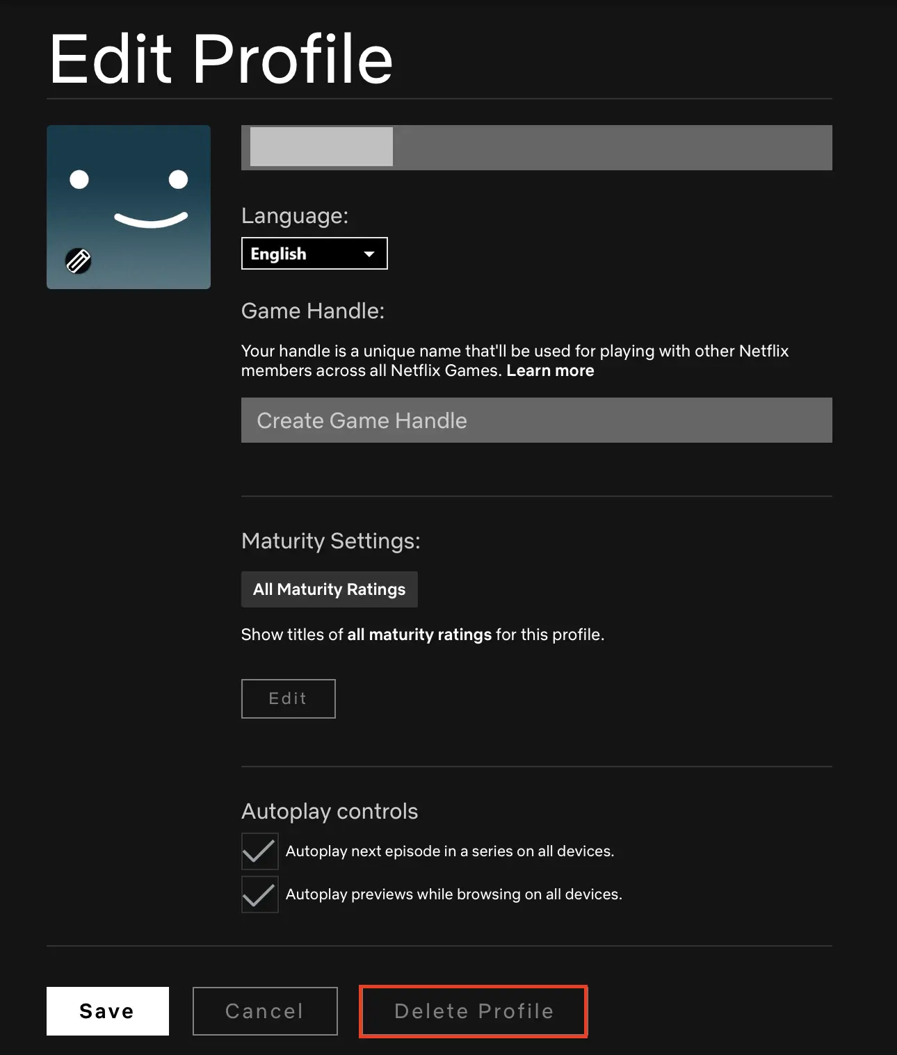 Netflix: Edit or delete a profile Image: Netflix: Edit or delete a profile
