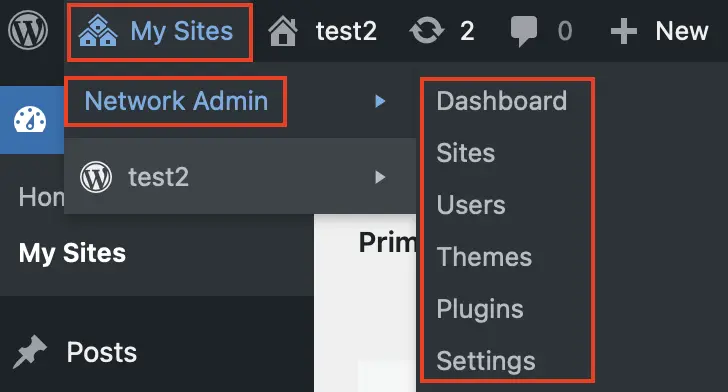WordPress multisite – Network management with dashboard, sites, users, etc. Image: WordPress multisite – Network management with dashboard, sites, users, etc.