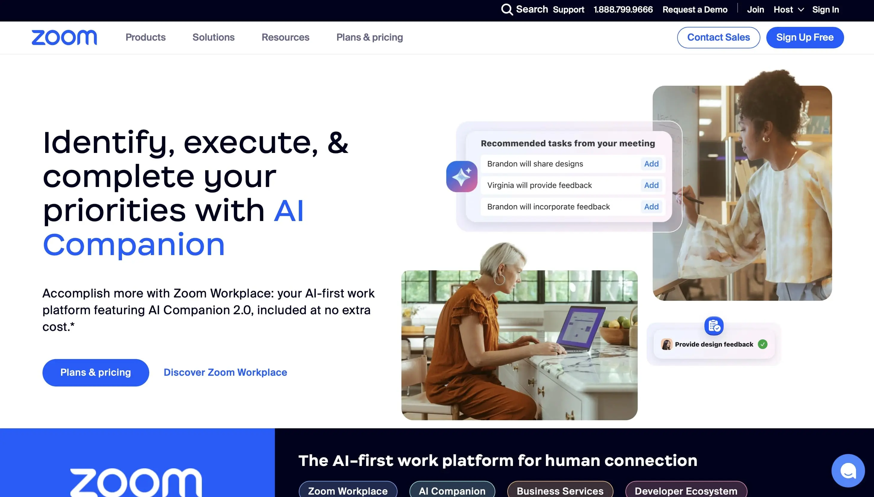 Screenshot of the Zoom website Image: Screenshot of the Zoom website