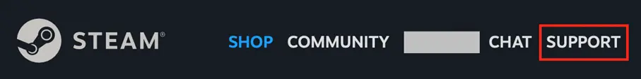 Image: Steam: Get in touch with support