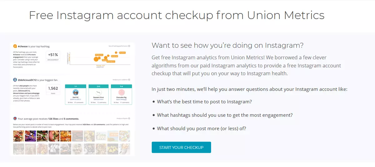 Image: Website for a free Instagram account checkup