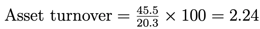 Image: Asset turnover: Example