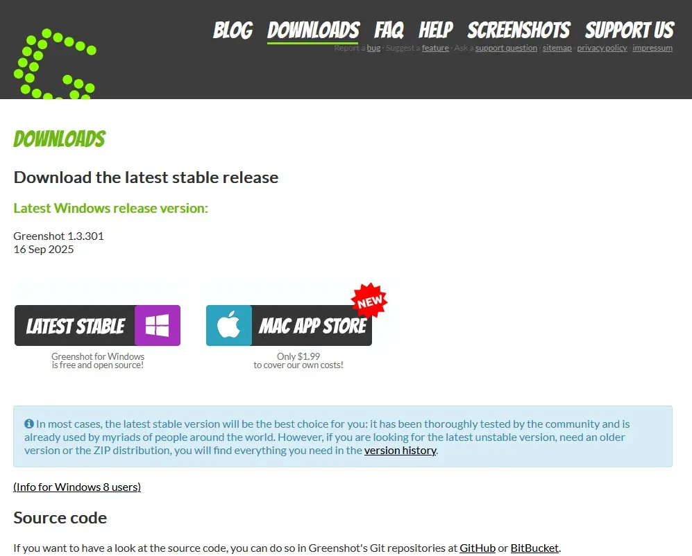 Greenshot screenshot tool website Image: Greenshot screenshot tool website