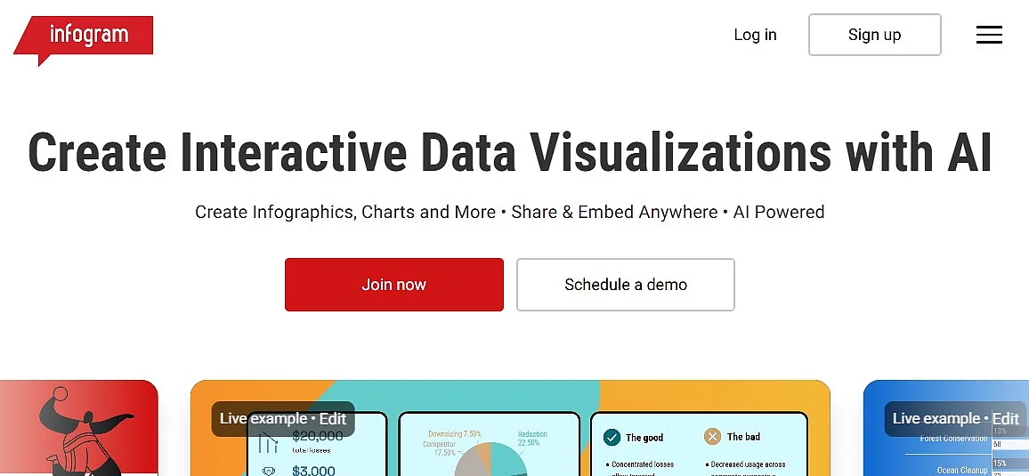 Infogram website Image: Infogram website