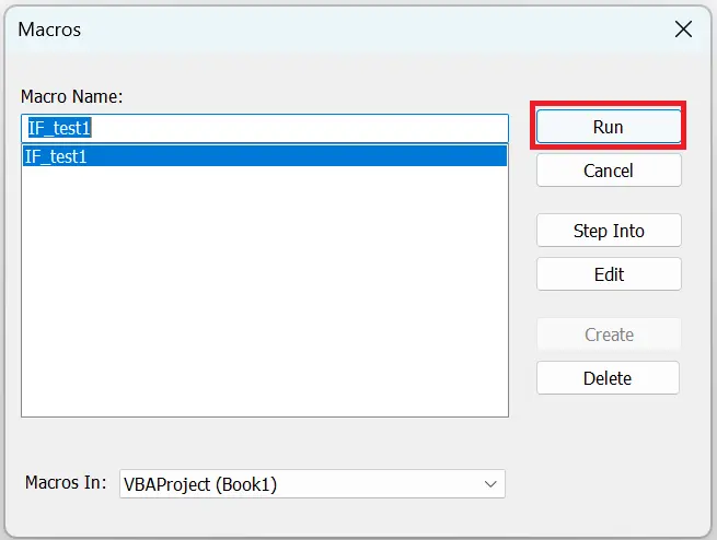 Excel: Run macros Image: Excel: Run macros