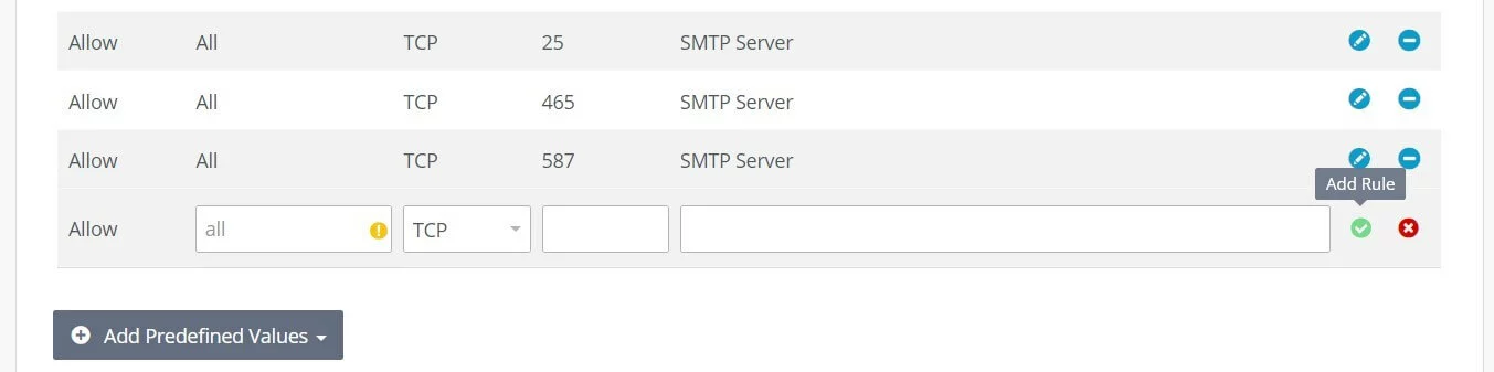 IONOS Cloud Panel: Add Firewall Rule