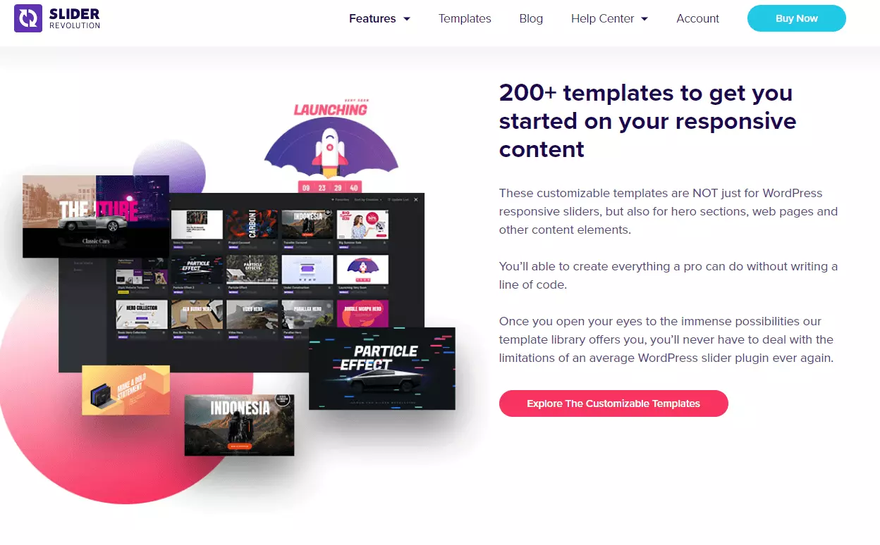 Image: Screenshot of the Slider Revolution slider plugin