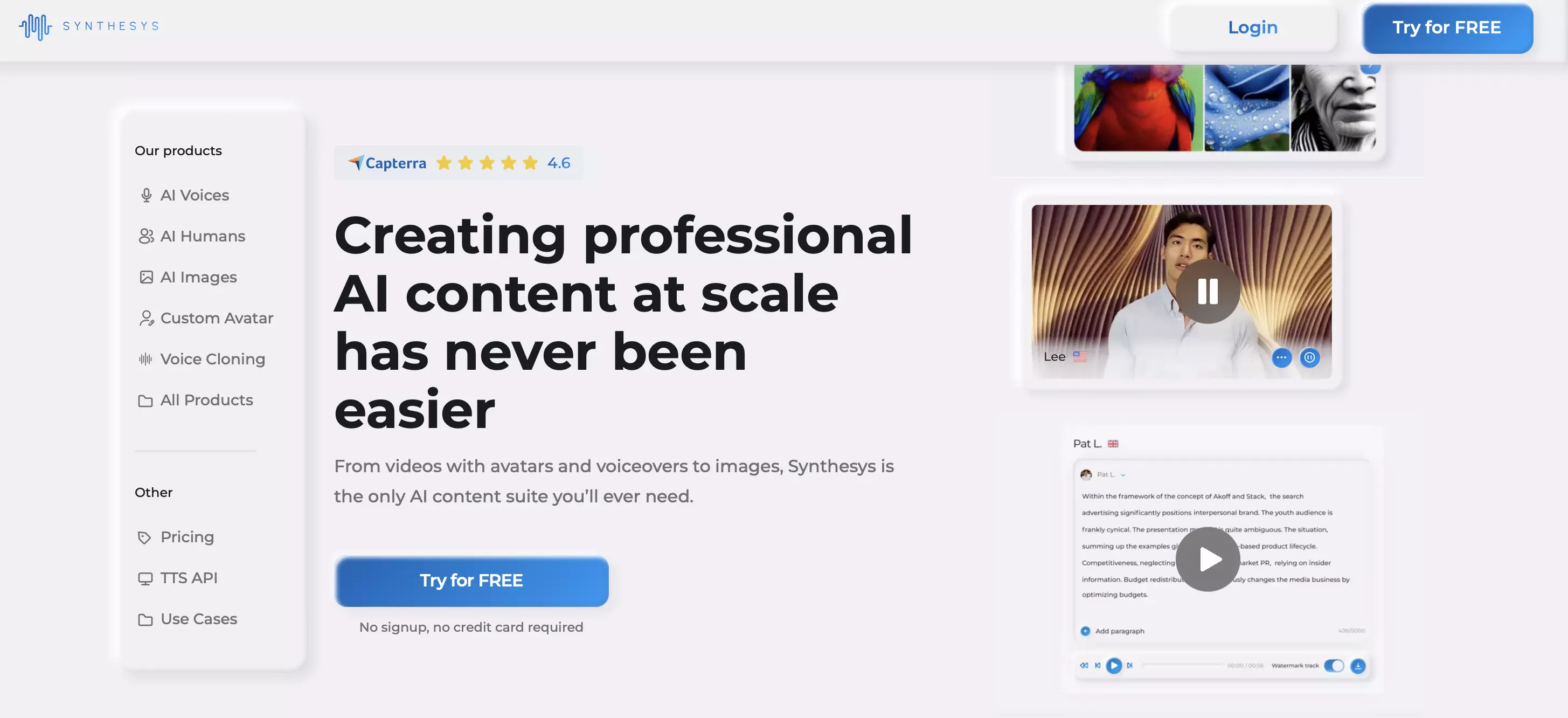 Screenshot of Synthesys website Image: Screenshot of Synthesys website