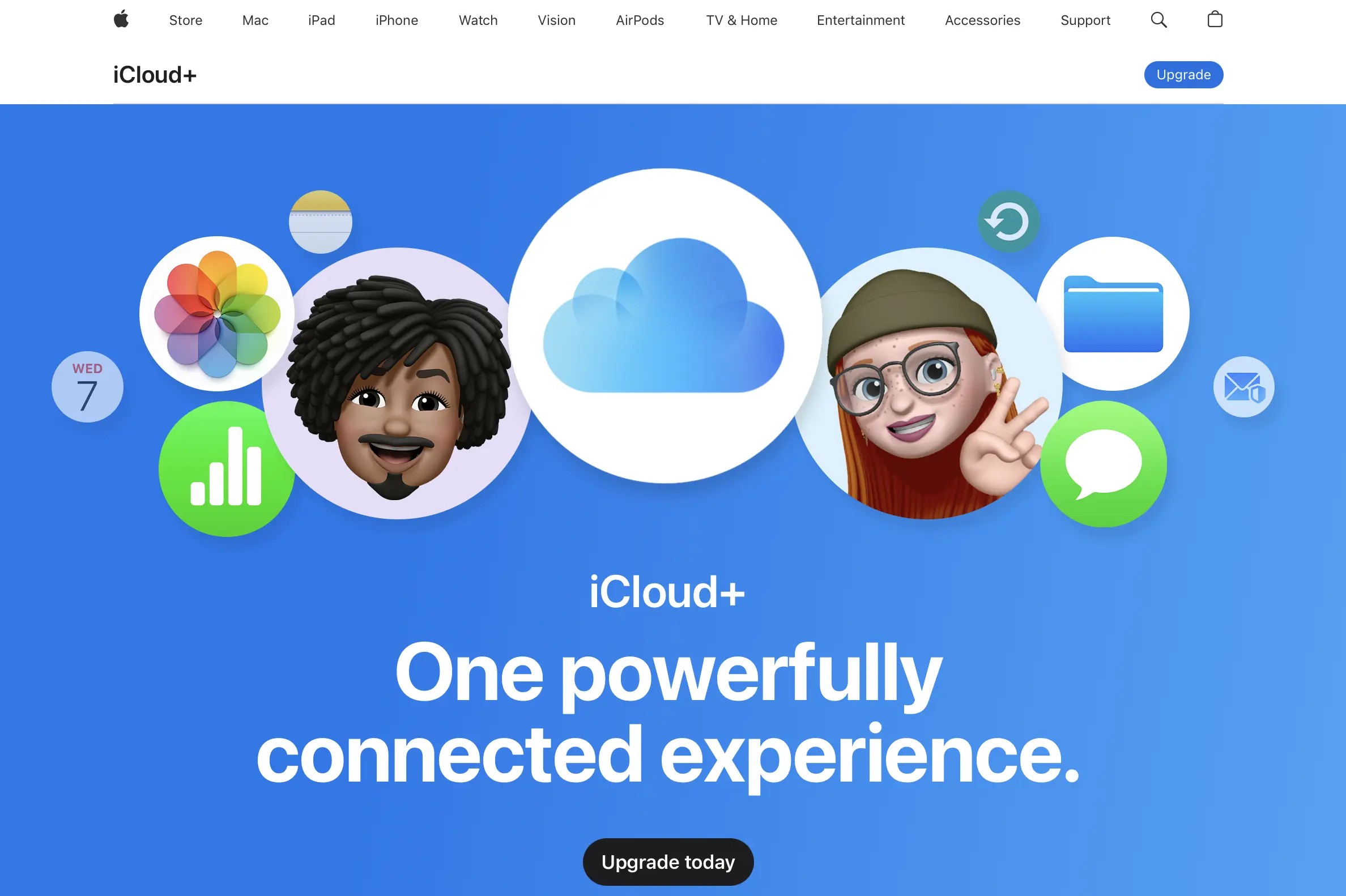Image: Screenshot of iCloud’s landing page