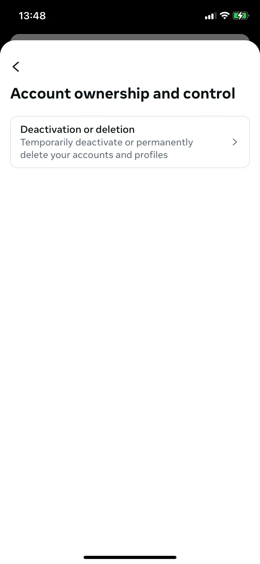 Menu ‘Account ownership and control’ Image: Menu ‘Account ownership and control’
