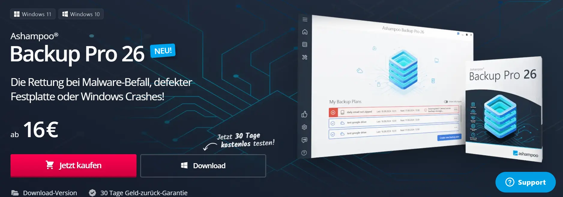 Image: Ashampoo Backup Pro 26 compatible cloud provider