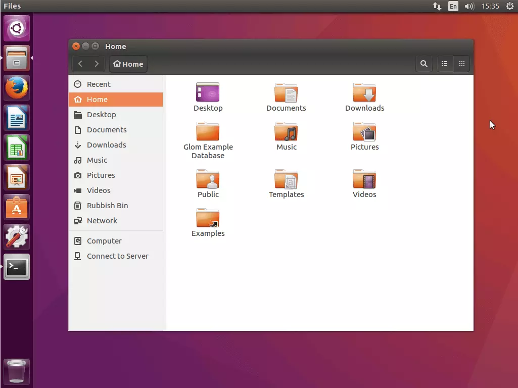 Image: User interface of the file manager, Nautilus