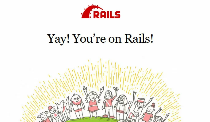 Rails-Grußseite