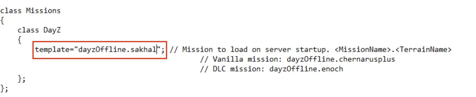 Screenshot of the DayZ server configuration file Image: Screenshot of the DayZ server configuration file