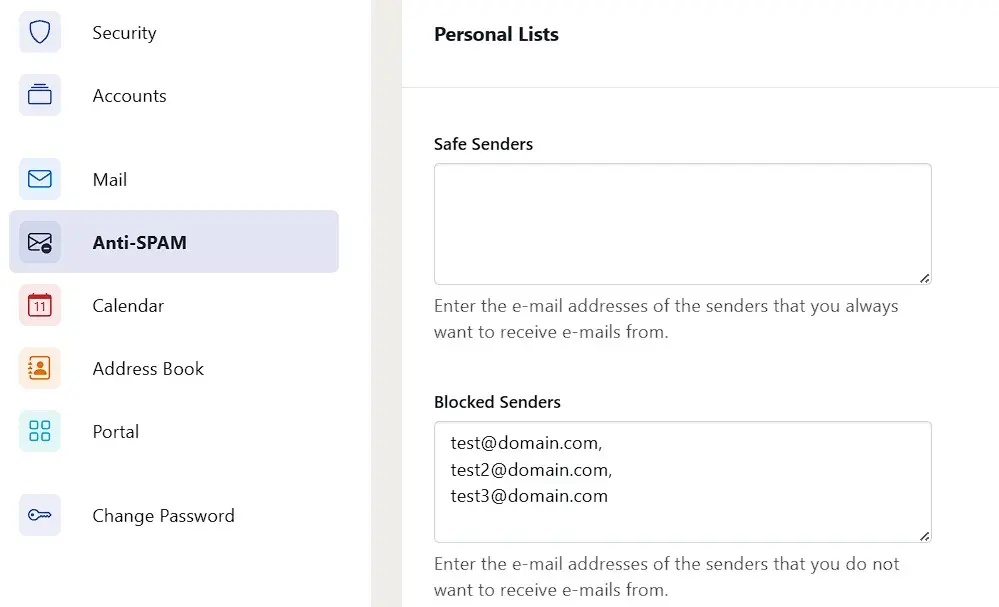IONOS Blacklist Example Image: IONOS Blacklist Example