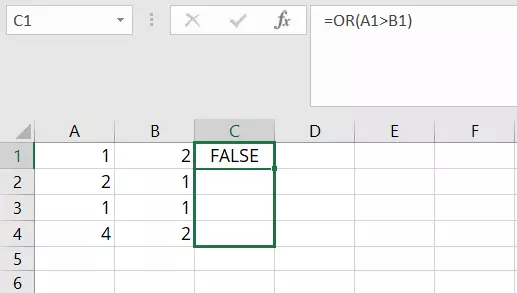 Image: Extending the Excel OR function to multiple cells