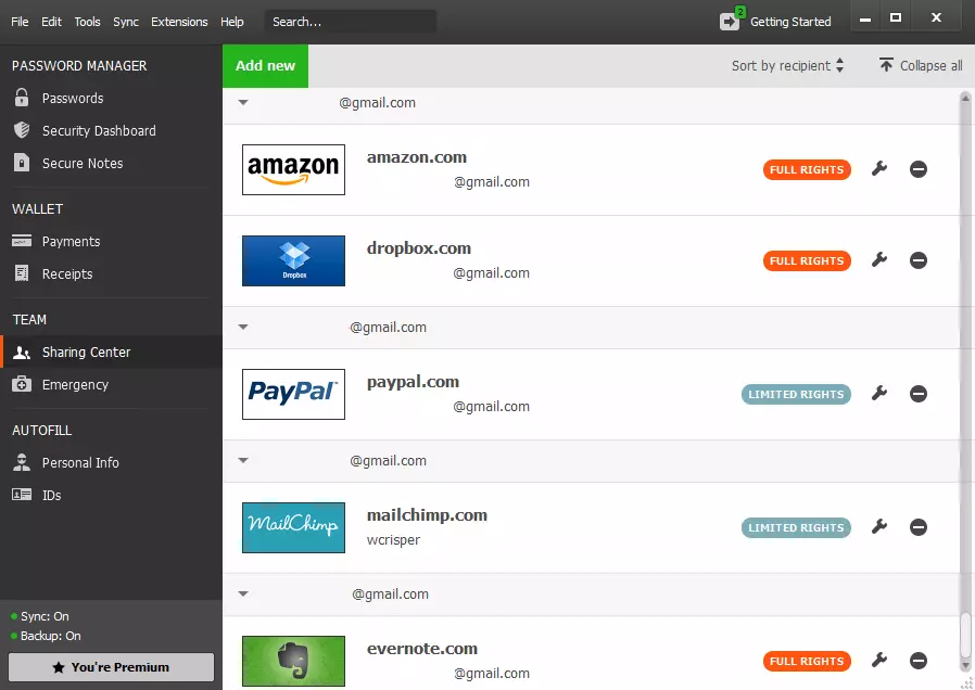 Image: User interface from the Dashlane desktop app