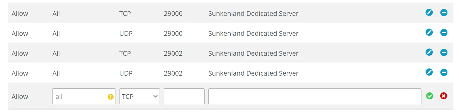 IONOS customer account: Sunkenland server ports Image: IONOS customer account: Sunkenland server ports