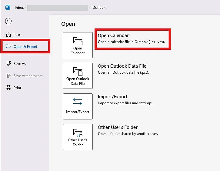 Import ICS file in Microsoft Outlook Image: Import ICS file in Microsoft Outlook