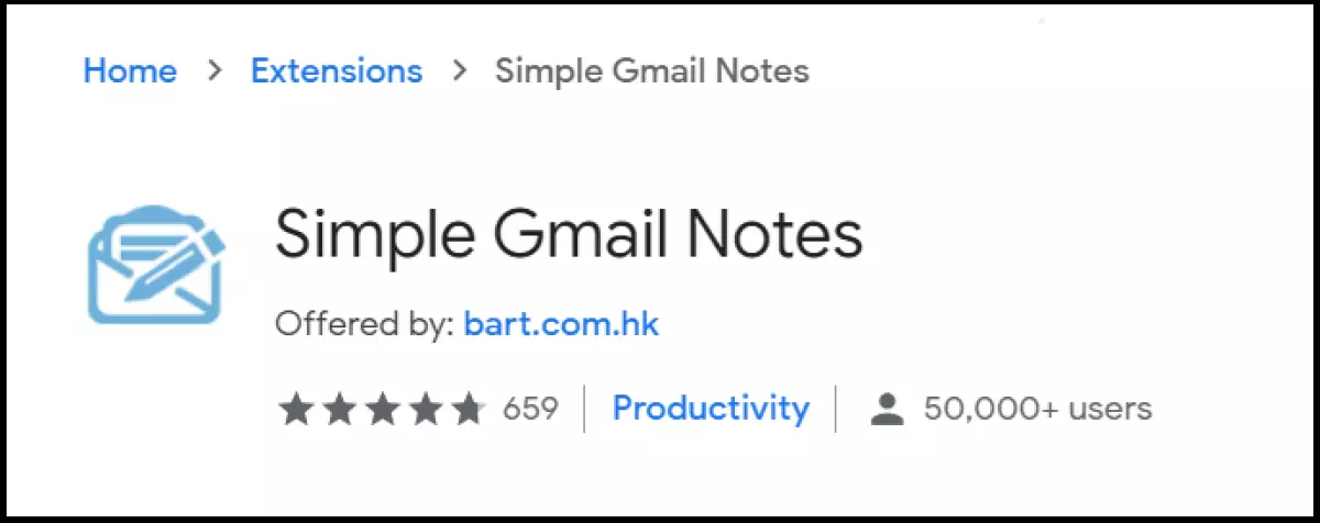 Image: Simple Gmail Notes allows to add short comments to emails for better orientation