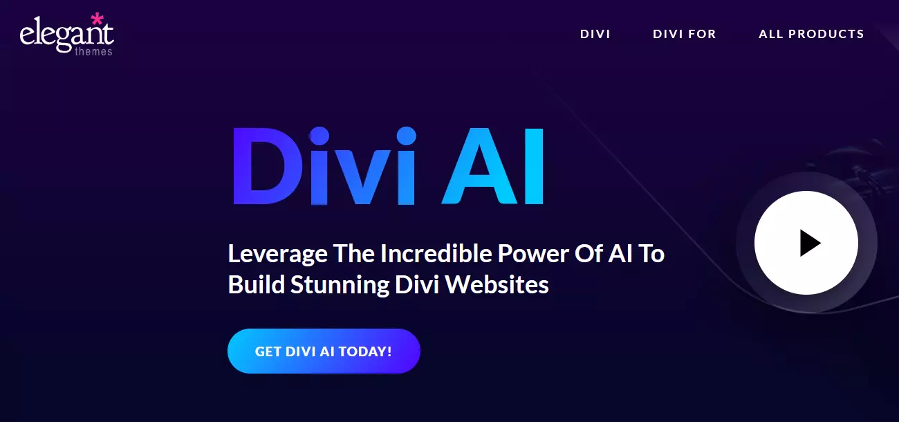 Image: Screenshot of Divi AI website