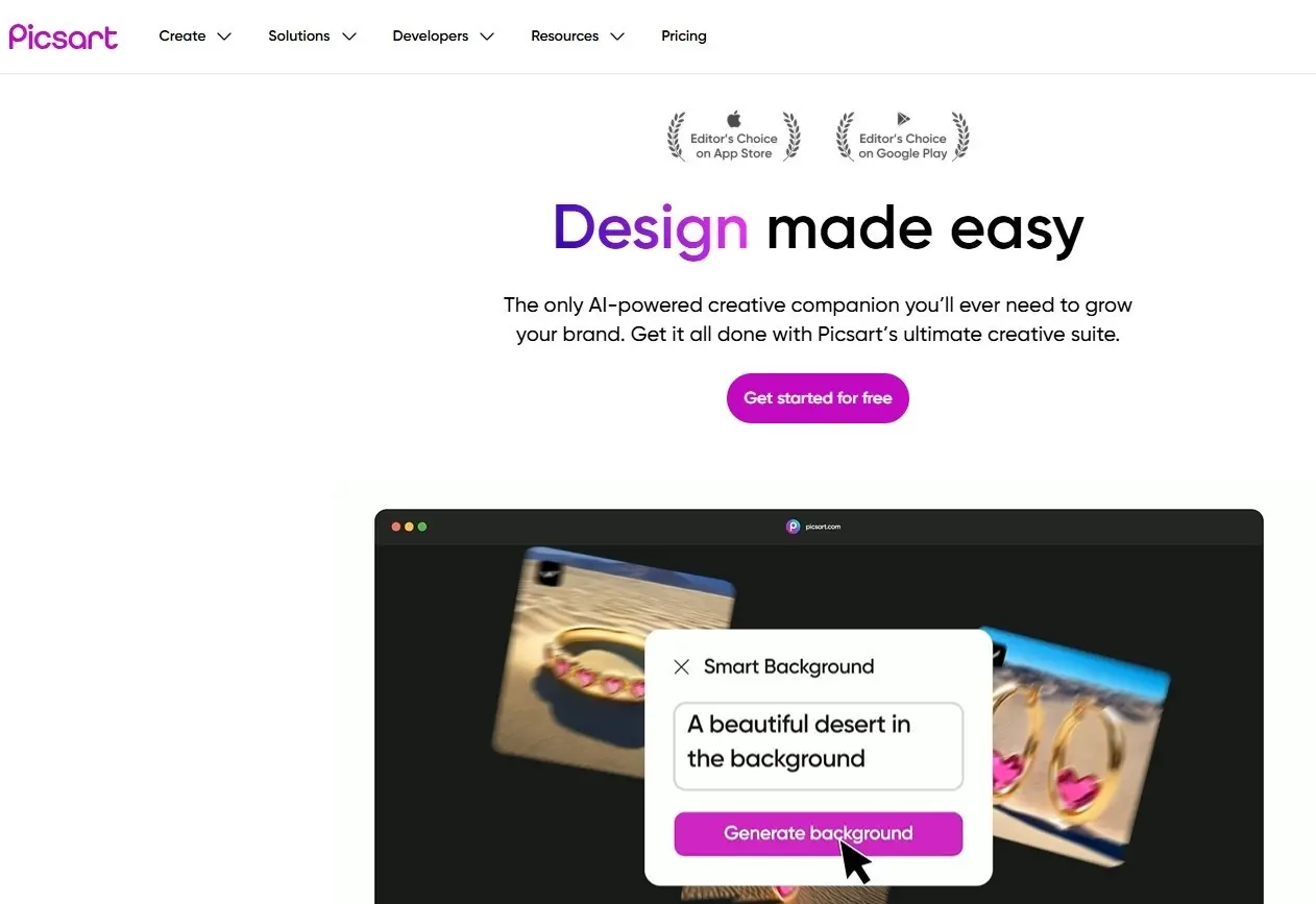 Image: Picsart website