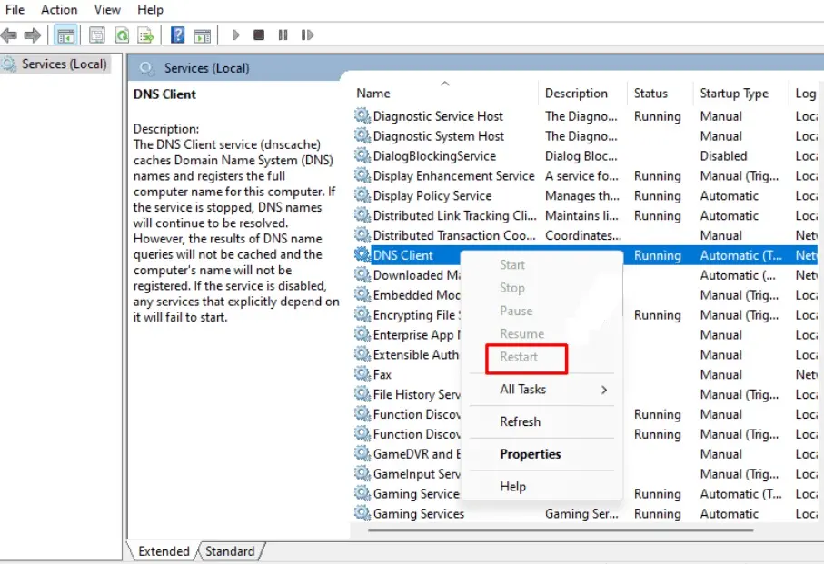 Image: Windows 11: &lsquo;Services (Local)&rsquo; menu
