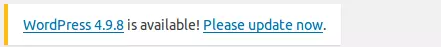 Image: Screenshot of 'Please update now' notice