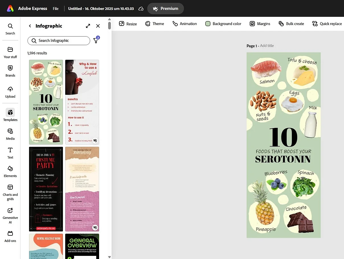 Image: Adobe Express user interface