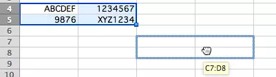 Excel: Moving cells to the desired location