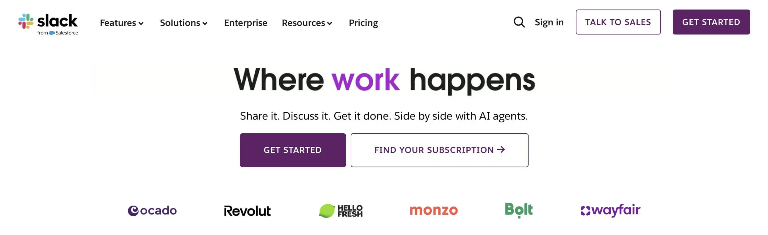 Screenshot of the Slack website Image: Screenshot of the Slack website