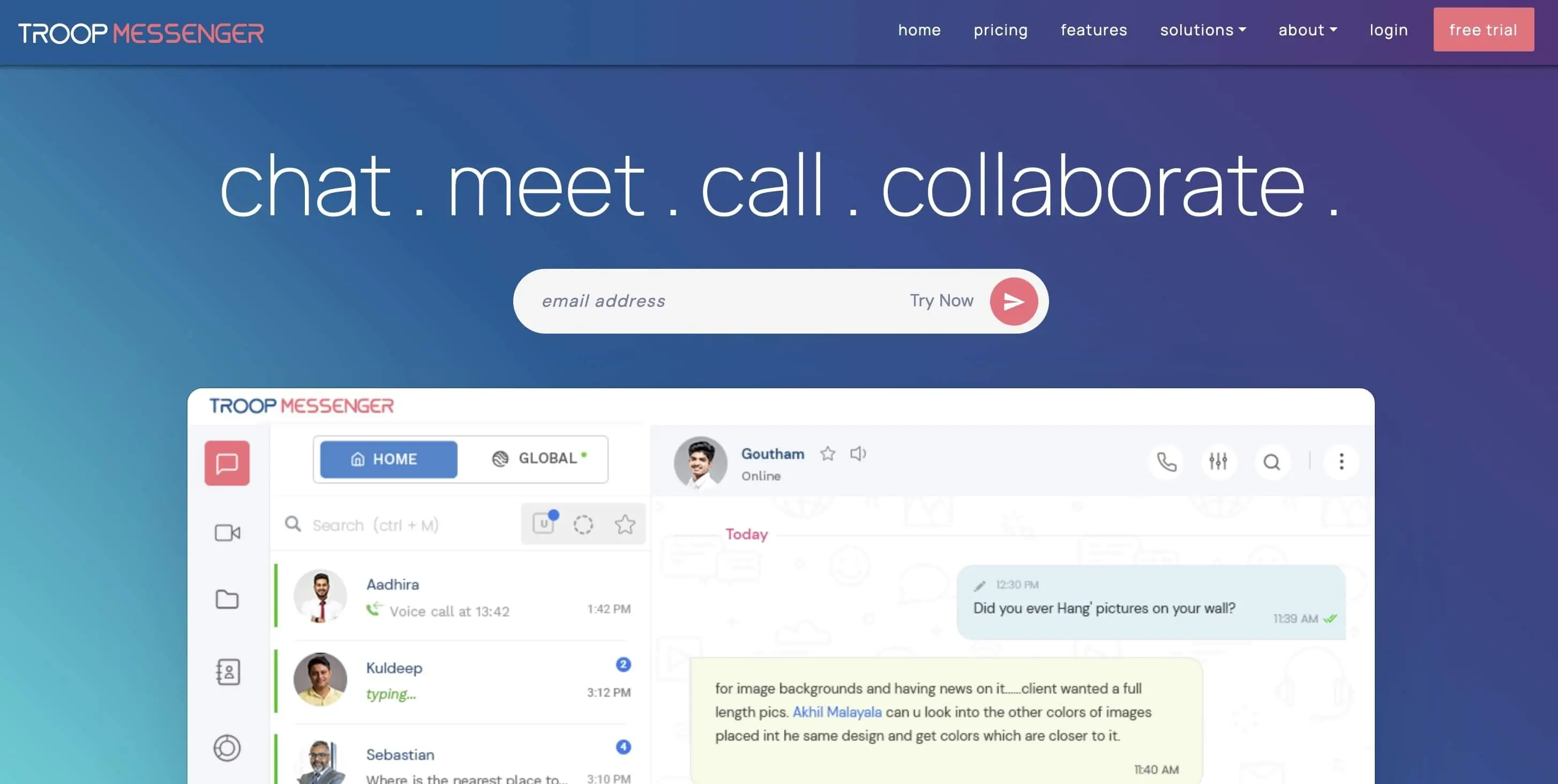Screenshot of the Troop website Image: Screenshot of the Troop website