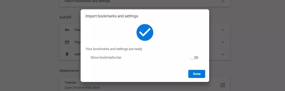 Image: Google Chrome: Importing bookmarks
