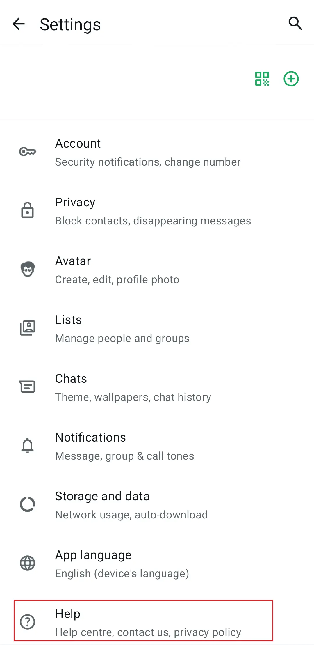 WhatsApp: Settings overview Image: WhatsApp: Settings overview